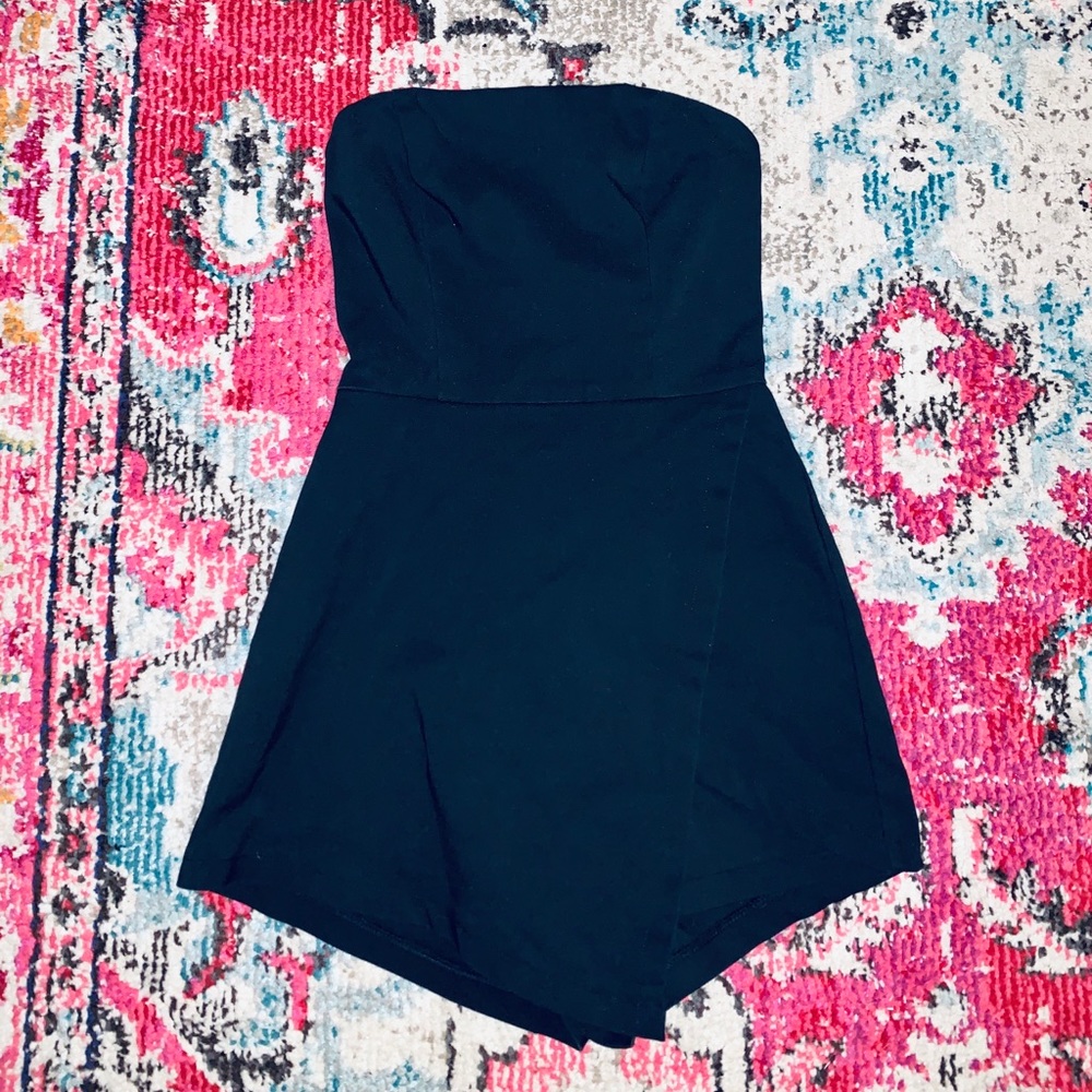 Strapless Black Romper